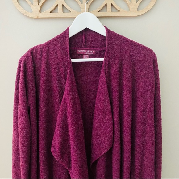 Barefoot Dreams Cozy Chic Lite Open Front Cardigan Purple Sz XXS/XS - Picture 2 of 14